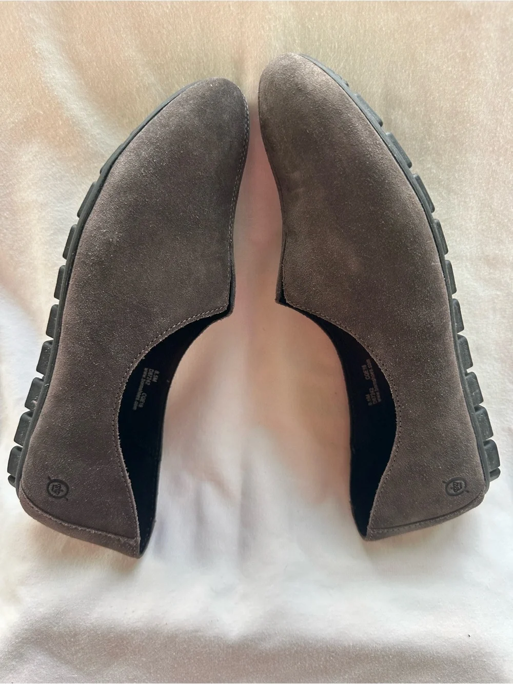 Born Women’s Dark Grey Suede Slip-On flats.